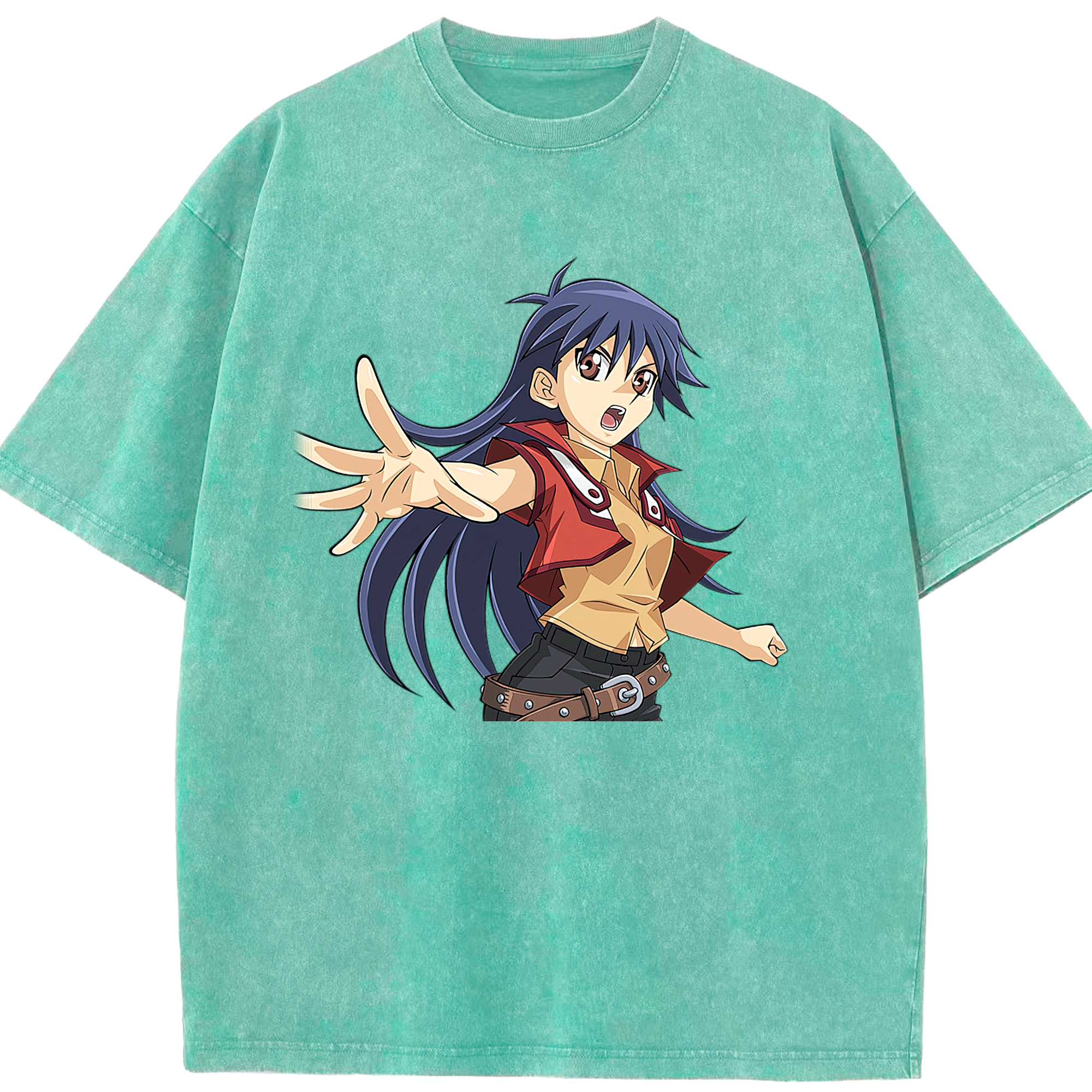 （画像用） 遊☆戯☆王 Yu-Gi-Oh! 綿100% ヴィンテージ風 半袖Tシャツ（フロントプリント）